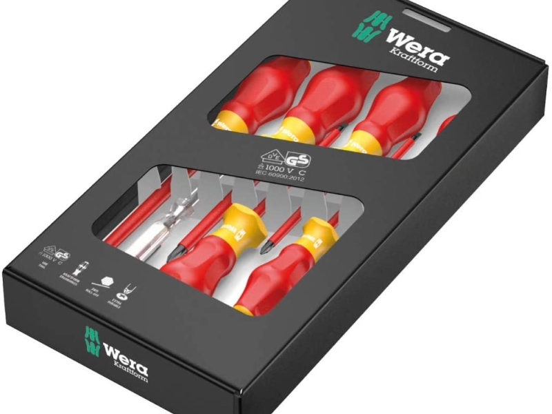 Wera WER031575 Juego de Destornilladores Aislados VDE y Buscapolos con 7 Piezas